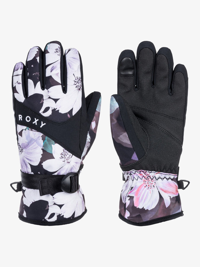 Roxy Jetty Snowboard Gloves 2024 | TRUE BLK BLRY FLWR (KVJ1)
