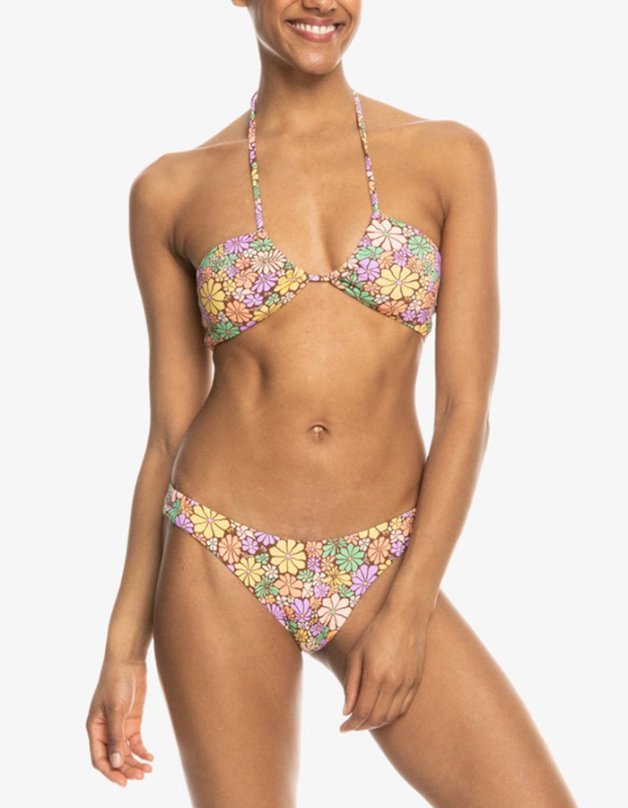 Roxy All About Sol Hi Moderate Bikini Bottom Spring 2024 | ROOT BEER ABT SOL (CQR7)