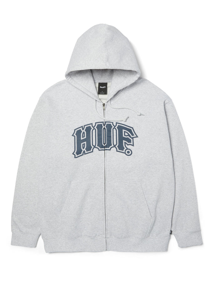 Huf Classic Arch Zip Hoodie Fall 2026 | HEATHER GREY/NAVY