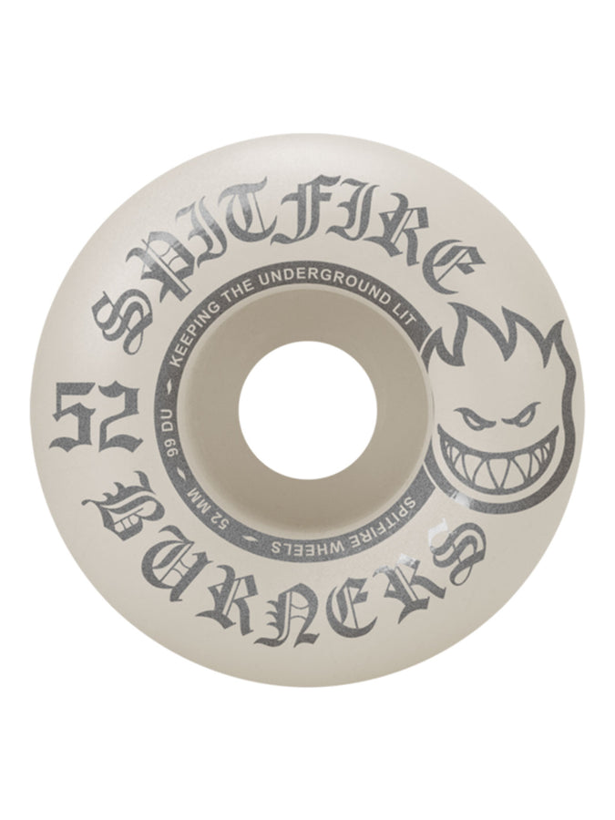 Spitfire Burners Skateboard Wheels | WHITE/SILVER