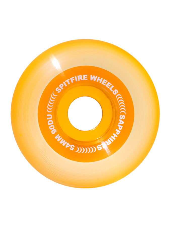 Spitfire Sapphire 90HD Clear/Orange Skateboard Wheels | CLEAR/ORANGE