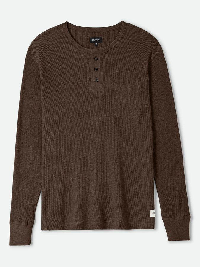 Brixton Baseline Waffle Long Sleeve T-Shirt Holiday 2026 | WALNUT BROWN