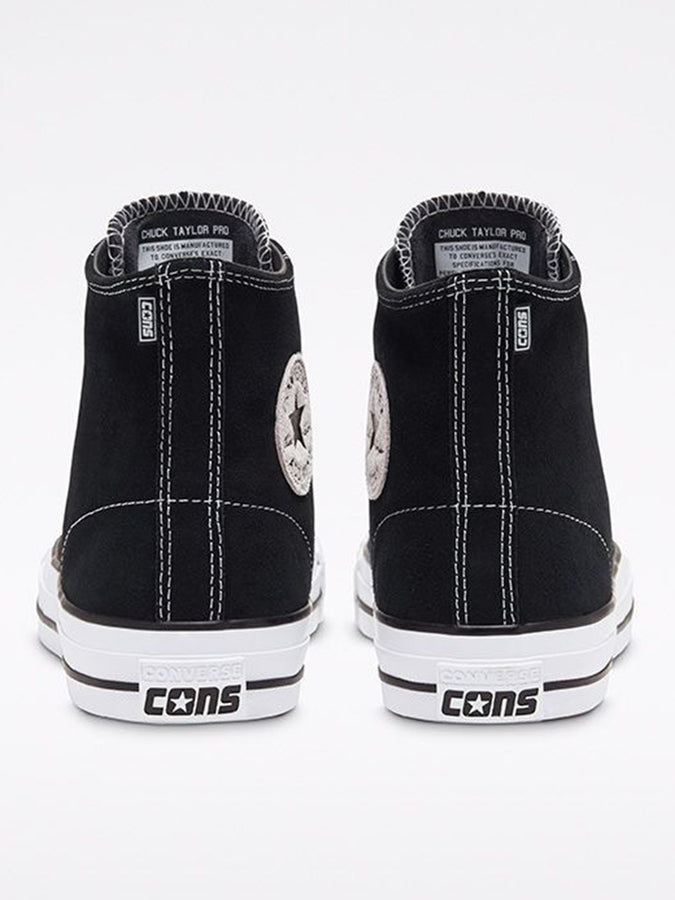 Converse Chuck Taylor All Star Pro Suede Hi Shoes Spring 2024 | BLACK/BLACK/WHITE