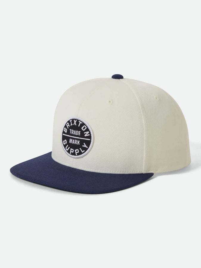 Brixton Oath III Snapback Hat | OFF WHITE/MIDNIGHT BLUE