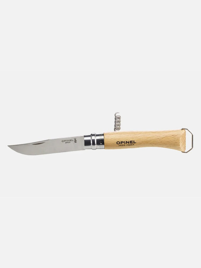 Opinel N010 Corkscrew Bottle Opener Knife | NATURAL