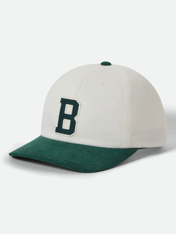 Brixton Big B Adjustable Strapback Hat | OFF WHITE/PRIMAL GREEN