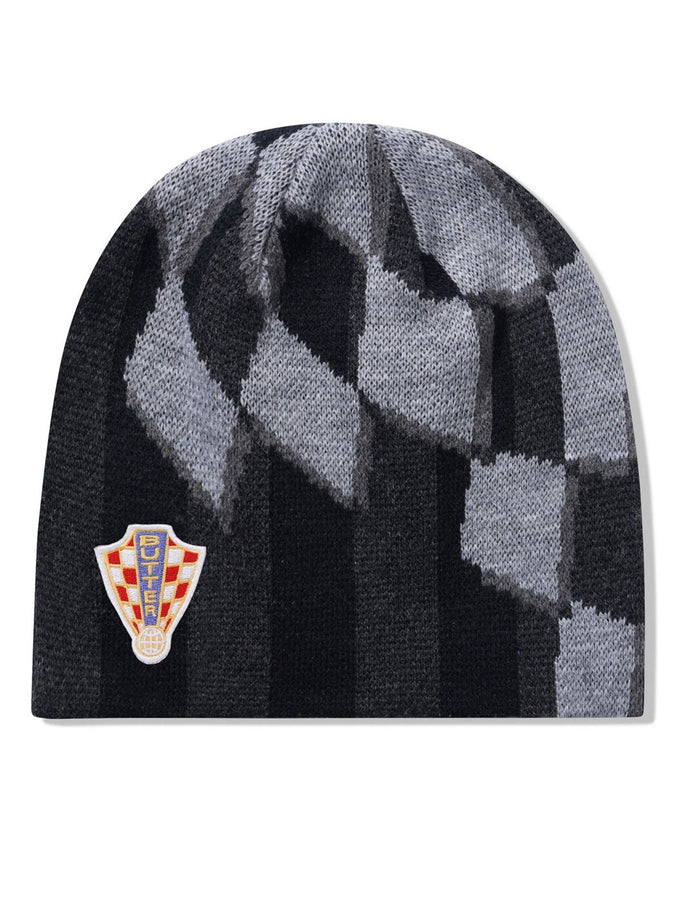 Butter Goods Flag Skull Beanie | BLACK