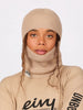 Eivy Foldable Knit Sand Balaclava Beanie