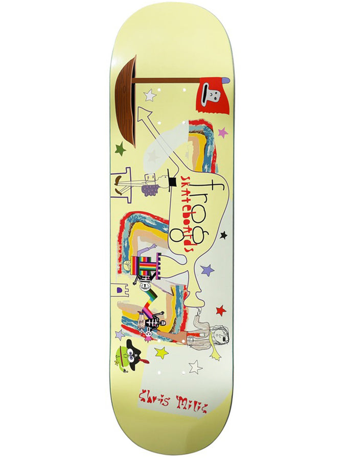 Frog Milic Put Your Toys Away 8.38 & 8.6 Skateboard Deck | YELLOW