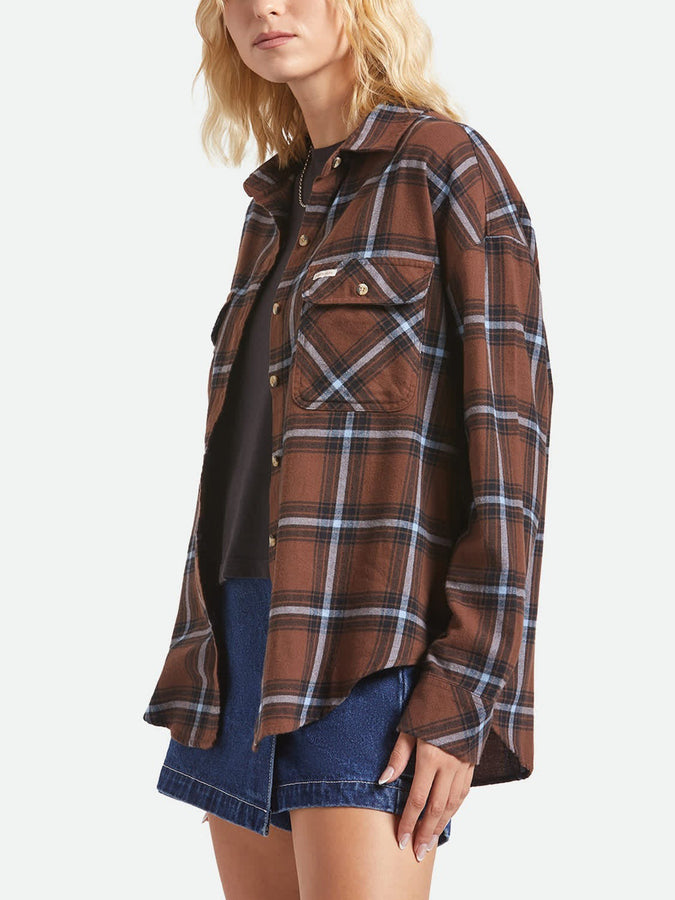 Brixton Bowery Vintage Buttondown Shirt Holiday 2025 |PINECONE BRWN/BLK/BORROWED BLU