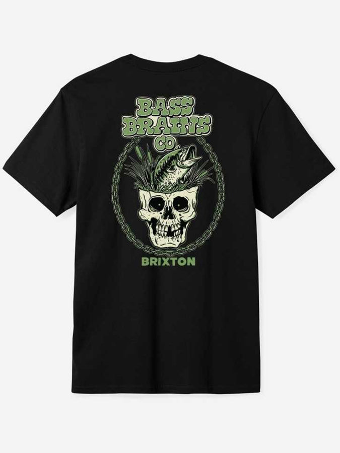 Brixton Bass Brains Skull Short Sleeve T-Shirt Summer 2024 | BLACK