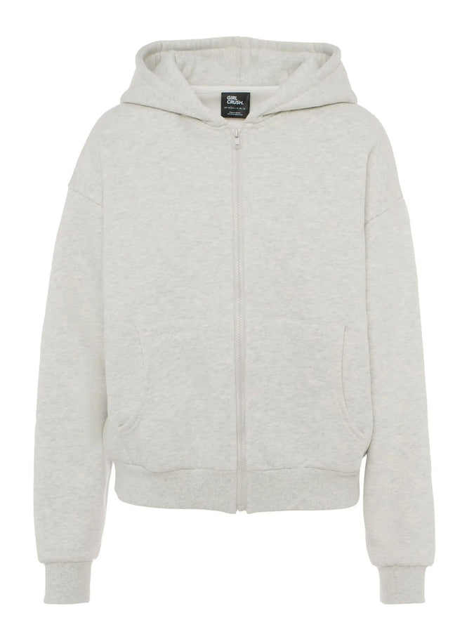 Girl Crush Essential Zip Hoodie Holiday 2025 | LIGHT GREY MIX
