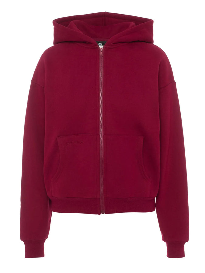 Girl Crush Essential Zip Hoodie Holiday 2025 | CHERRY RED