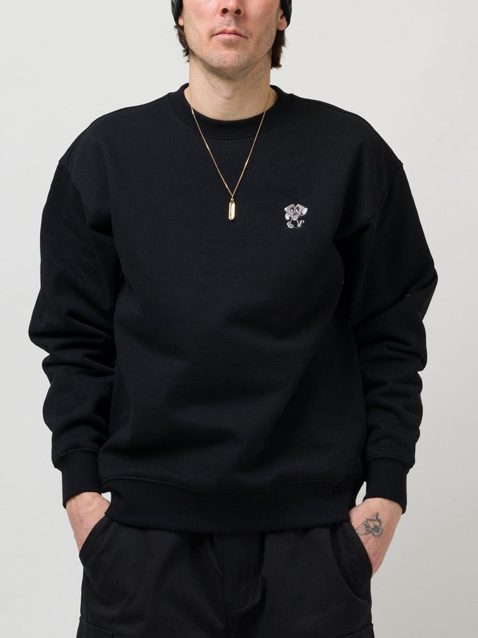 Loviah Heartman Crewneck Sweatshirt Spring 2026 | BLACK