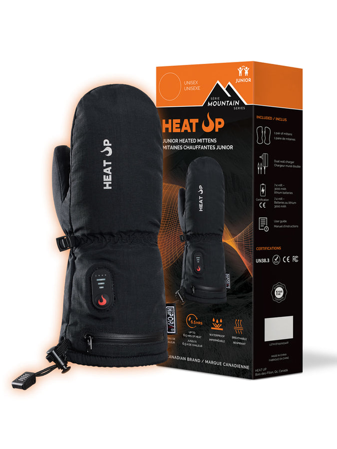 Heat Up Mountain Heated Waterproof Mitt | BLACK
