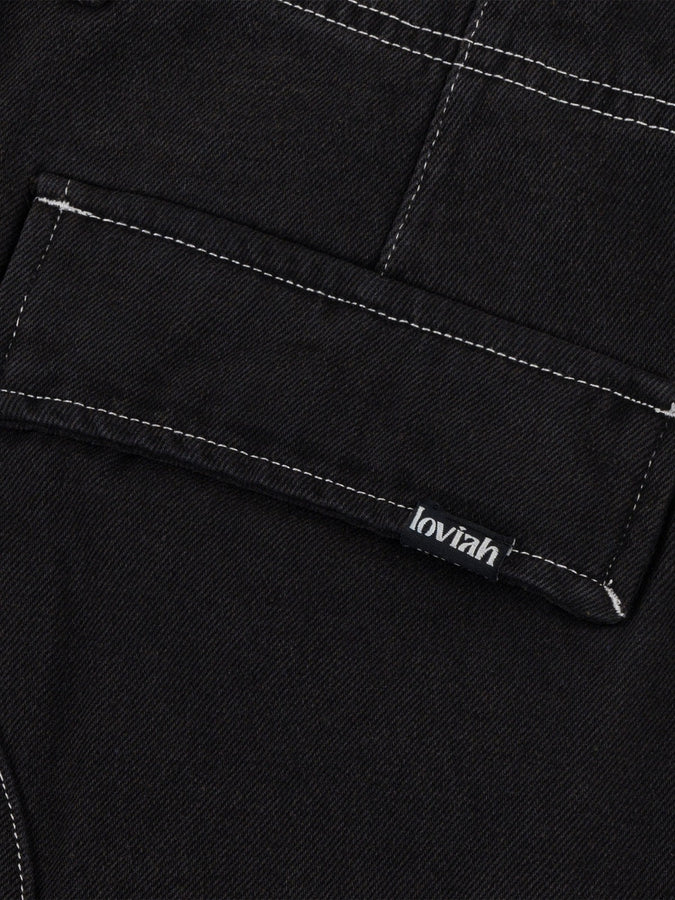 Loviah Heavy Duty Cargo Jeans Spring 2026 | BLACK WASH DENIM