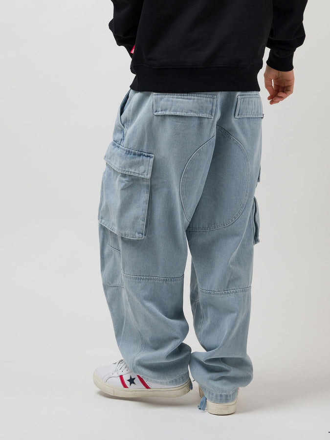 Loviah Heavy Duty Cargo Jeans Spring 2026 | WHITE BLUE WASH
