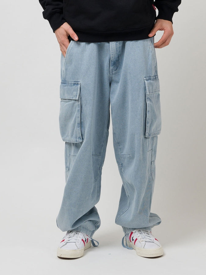 Loviah Heavy Duty Cargo Jeans Spring 2026 | WHITE BLUE WASH
