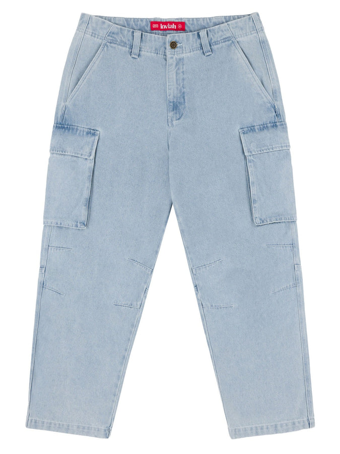 Loviah Heavy Duty Cargo Jeans Spring 2026 | WHITE BLUE WASH