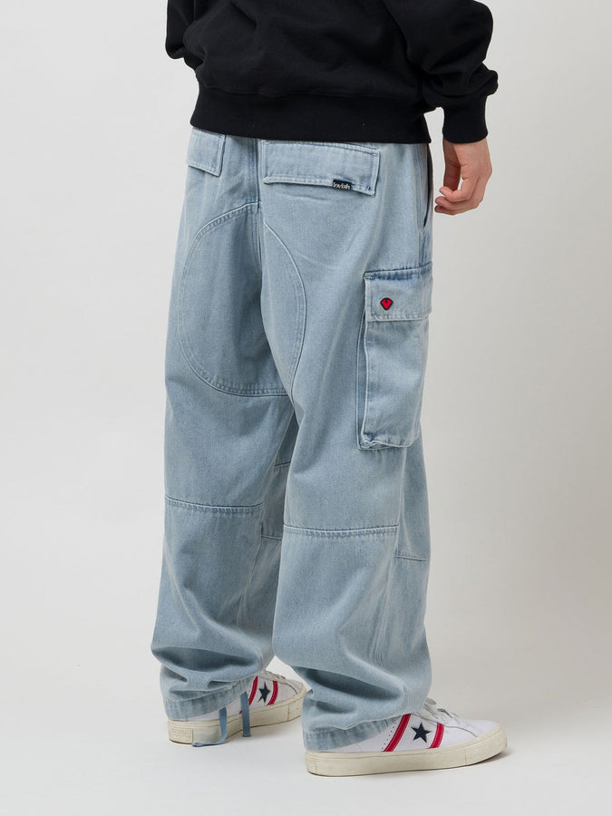 Loviah Heavy Duty Cargo Jeans Spring 2026 | WHITE BLUE WASH