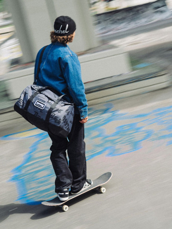 Herschel x Thrasher Skate Nylon Duffle Bag Fall 2026 | ASPHALT/BLACK DESTROY (07817)