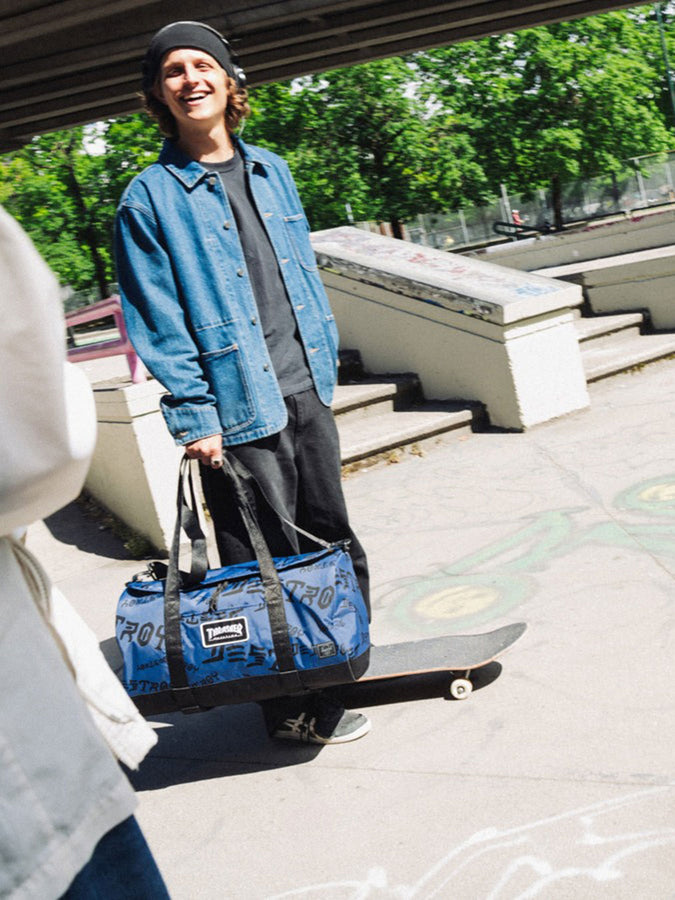 Herschel x Thrasher Skate Nylon Duffle Bag Fall 2026 | OCEANA/DRK NVY DESTROY (07818)