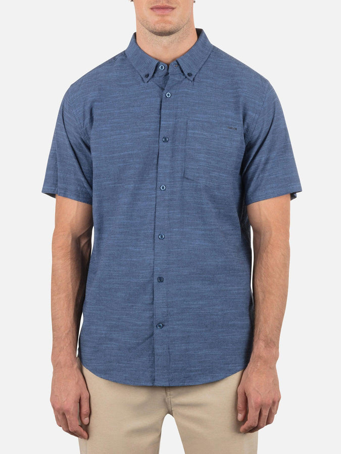 Hurley Icon Stretch Short Sleeve Buttondown Shirt Fall 2025 | OBSIDIAN (451)