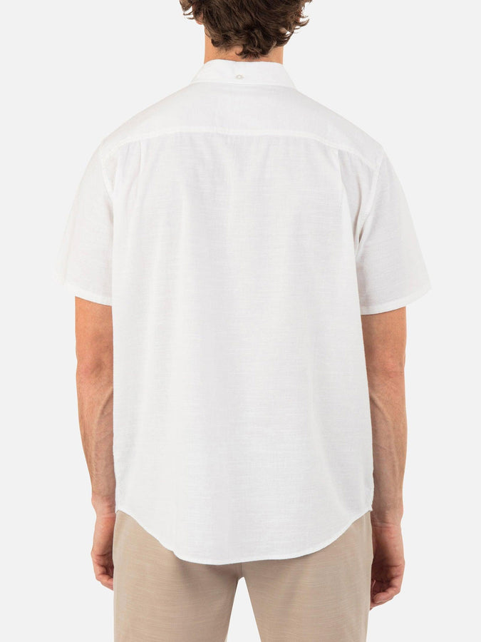 Hurley Icon Stretch Short Sleeve Buttondown Shirt Fall 2025 | WHITE (100)