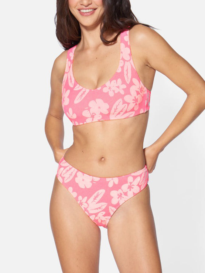 Hurley Max Flower Scrunch Soft Strap Bikini Top Spring 2024 | CORAL (COR)