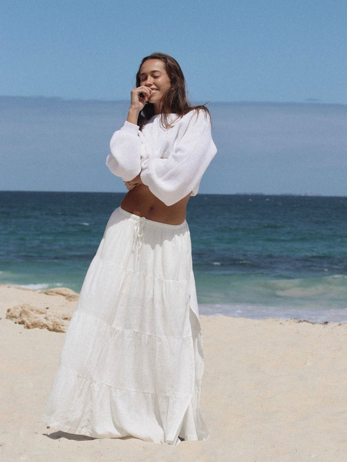 Rhythm Classic Tiered Skirt Spring 2026 | WHITE