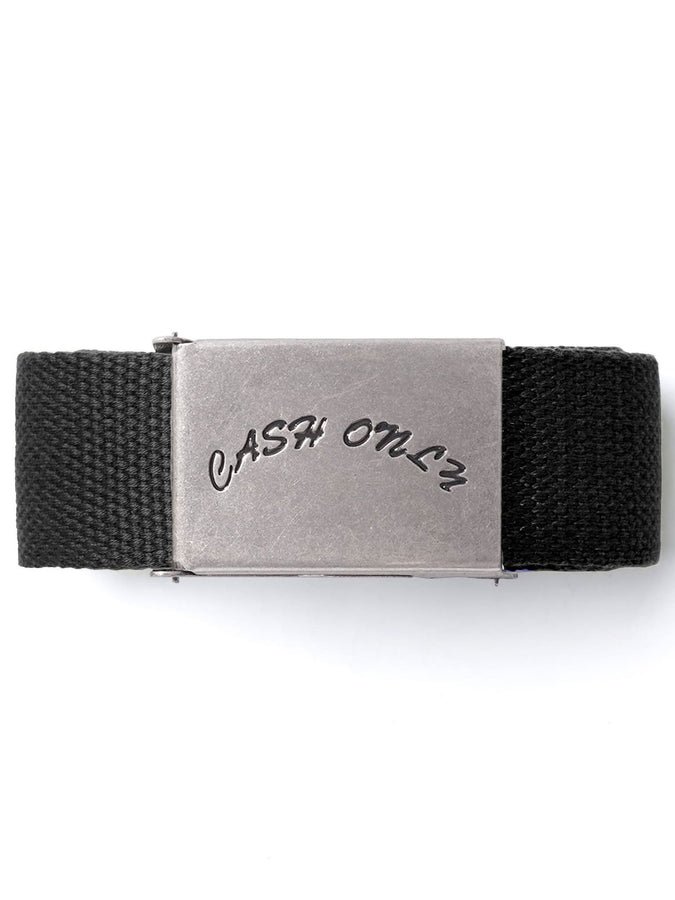 Cash Only Logo Web Belt | BLACK