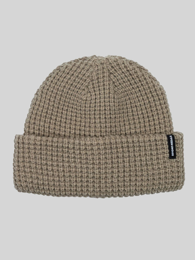 Beyond Medals Waffle Beanie | BEIGE