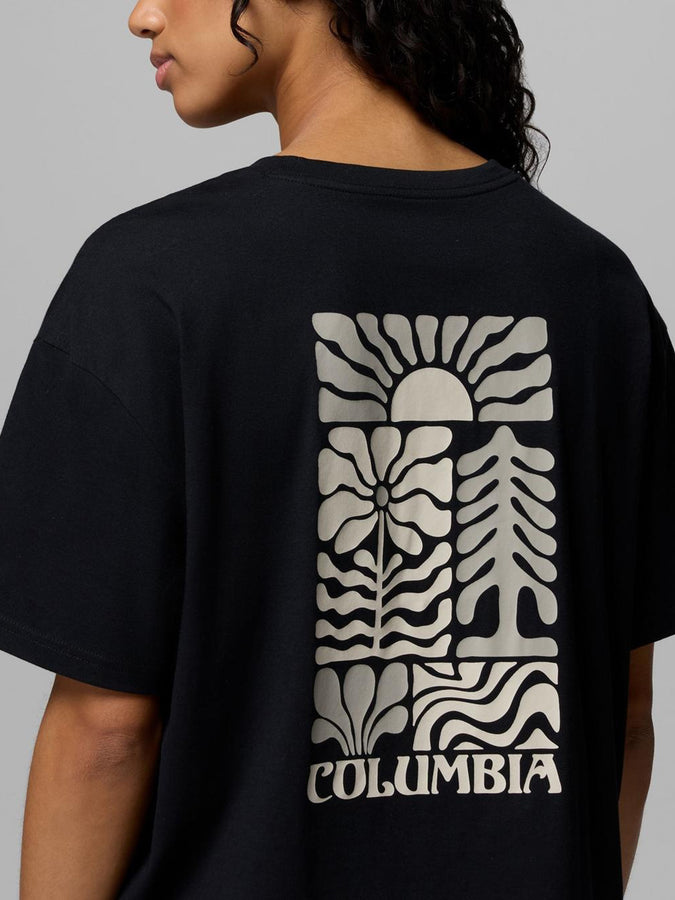 Columbia Rolling Bend Graphic Floral Groove T-Shirt Spring 2026 | BLACK (014)