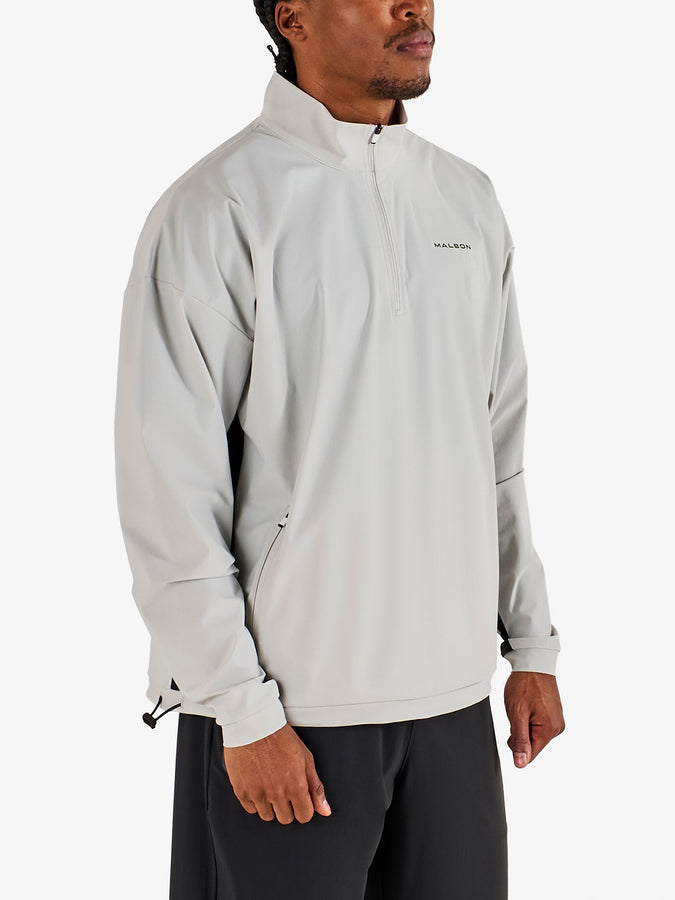 Malbon Perfomance 1/4 Zip Shell Jacket Spring 2026 | SILVER/BLACK