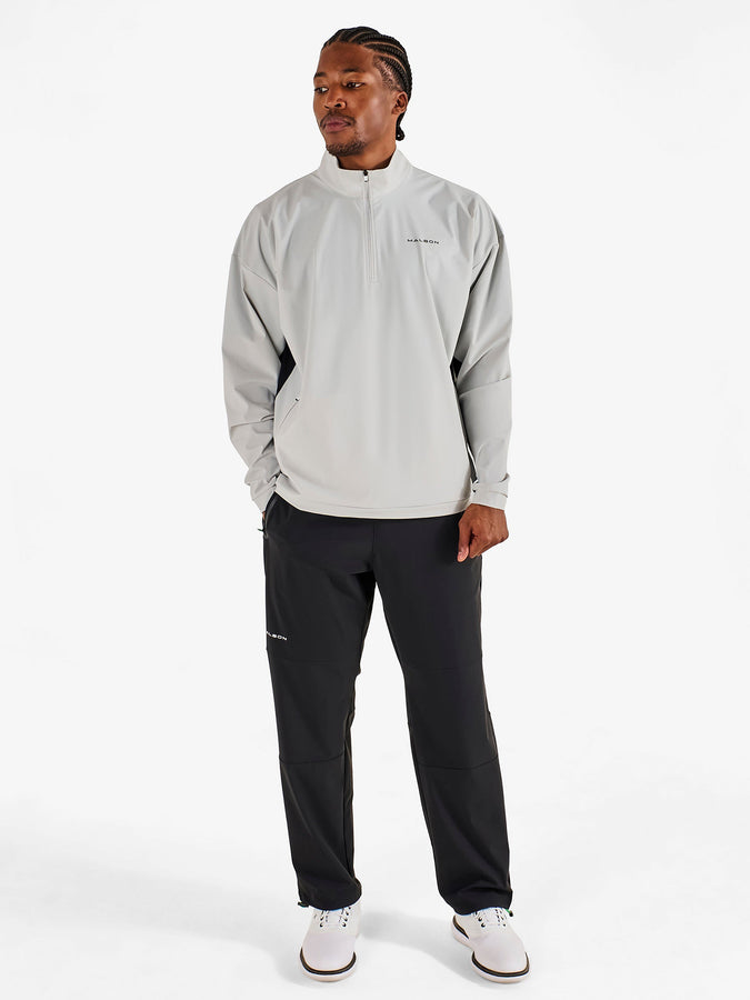 Malbon Perfomance 1/4 Zip Shell Jacket Spring 2026 | SILVER/BLACK