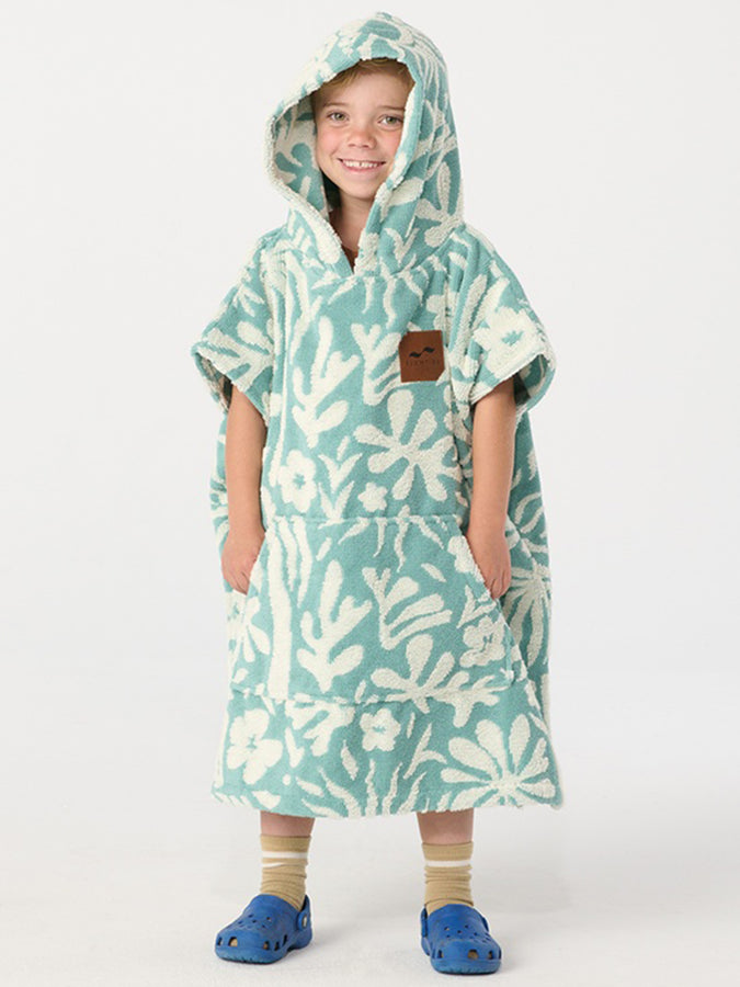 Slowtide Sunny Sky Blue Extra-Warm Poncho (Kids 2-7) Spring 2026 | SKY BLUE