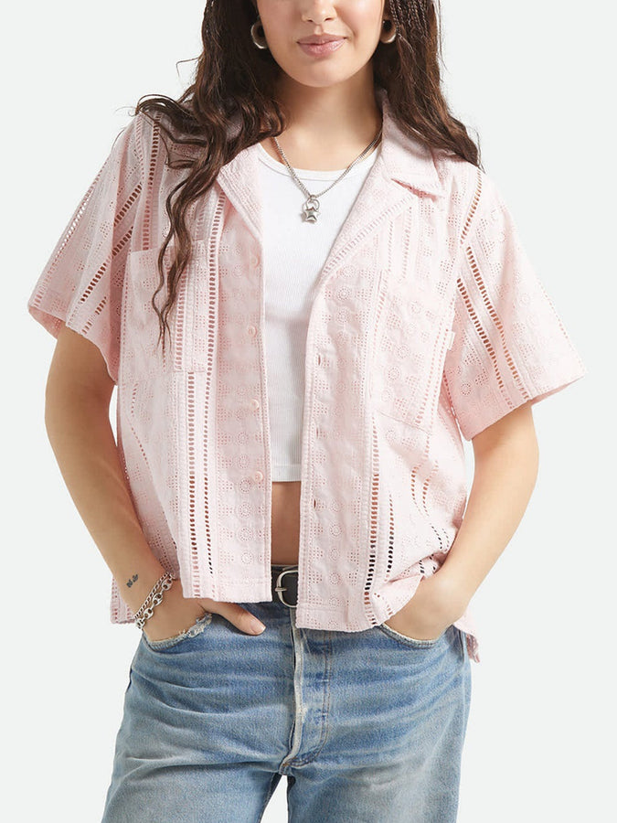 Brixton Paradise Lounge Short Sleeve Buttondown Shirt Spring 2026 | CHALK PINK
