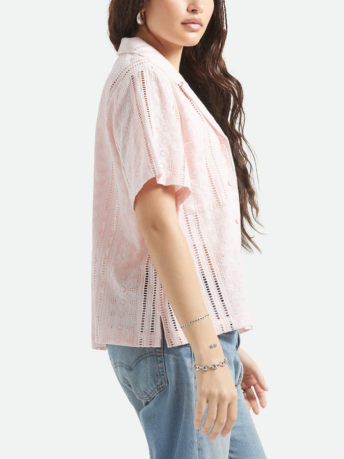 Brixton Paradise Lounge Short Sleeve Buttondown Shirt Spring 2026 | CHALK PINK