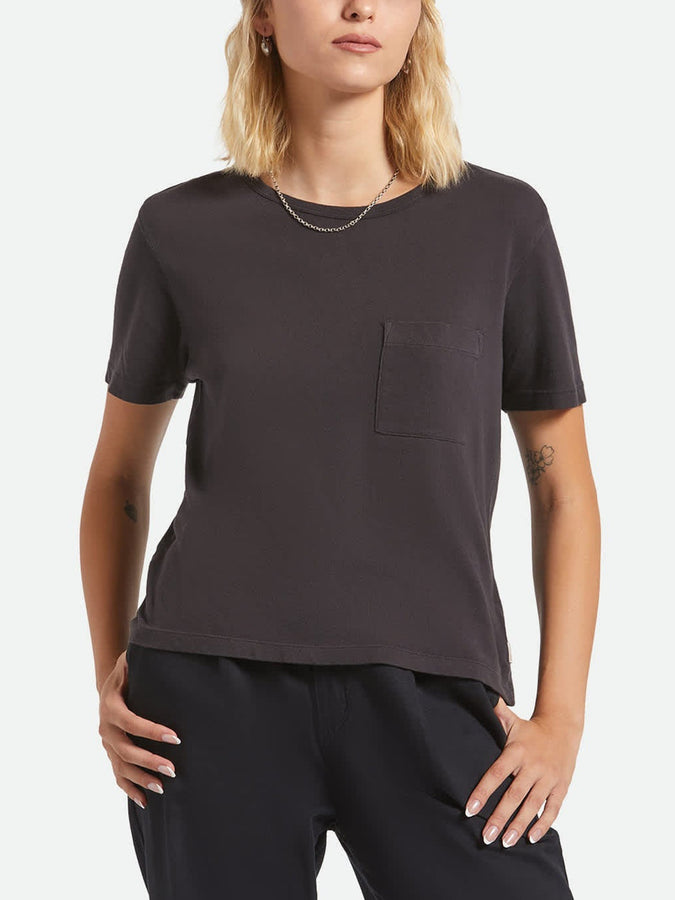 Brixton Carefree Organic Garment Dye Perfect T-Shirt Spring 2026 | BLACK