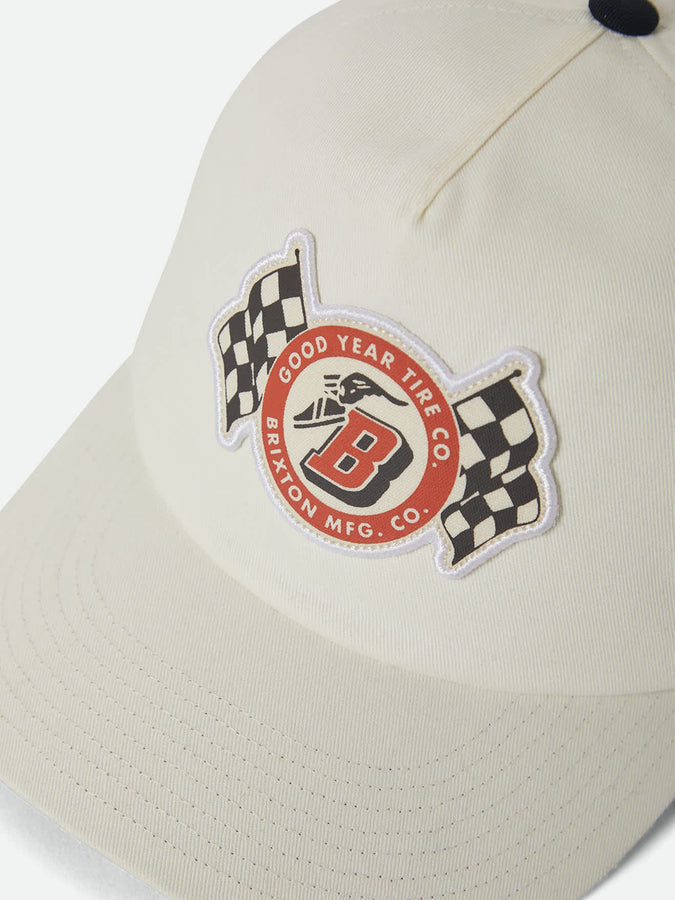 Brixton x Goodyear Speedway Snapback Hat Spring 2026 | OFF WHITE