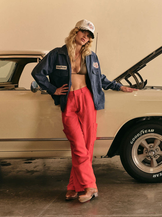 Brixton x Goodyear Speedway Snapback Hat Spring 2026 | OFF WHITE