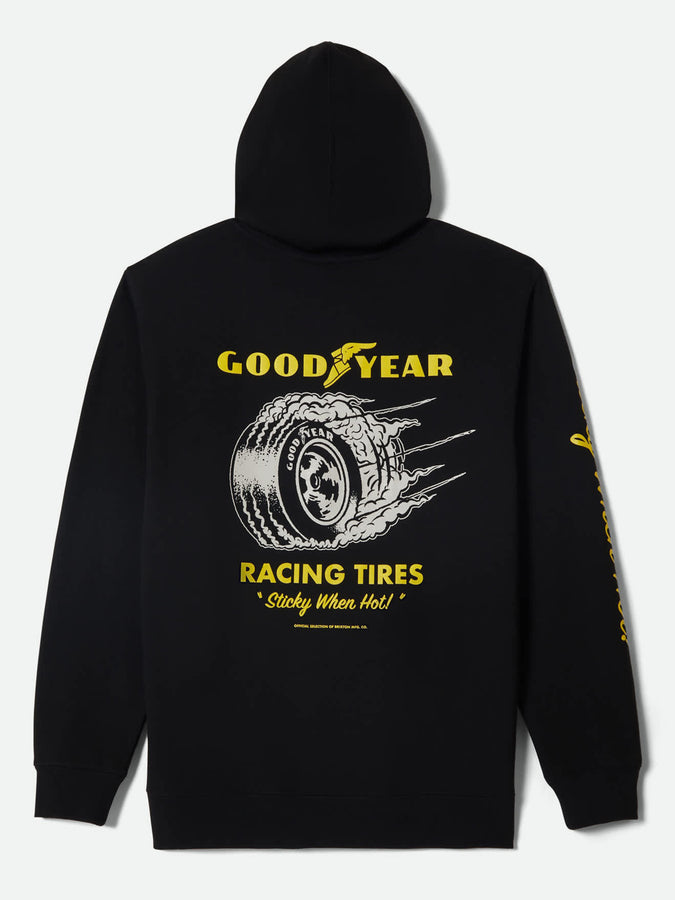 Brixton x Goodyear Cheater Slick Hoodie Spring 2026 | BLACK