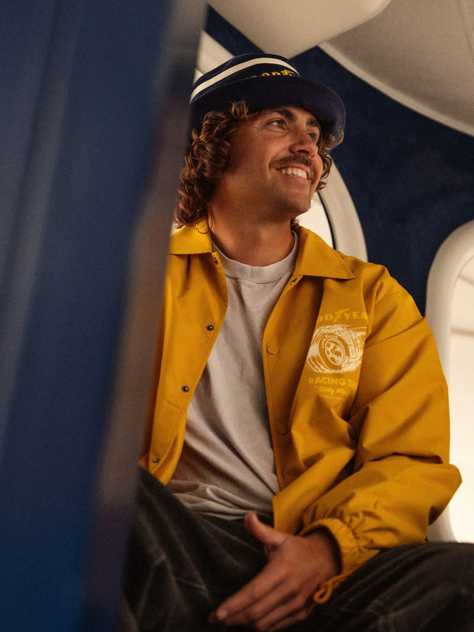 Brixton x Goodyear Slick Wind Breaker Spring 2026 | NUGGET GOLD