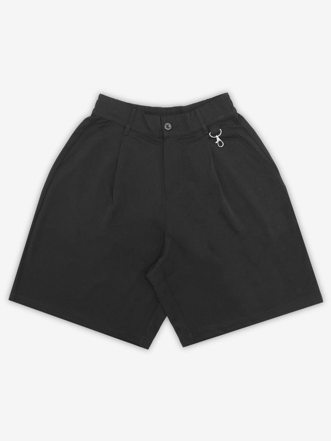 Students Calculus Baggy Slack Pleated Shorts Spring 2026 | BLACK