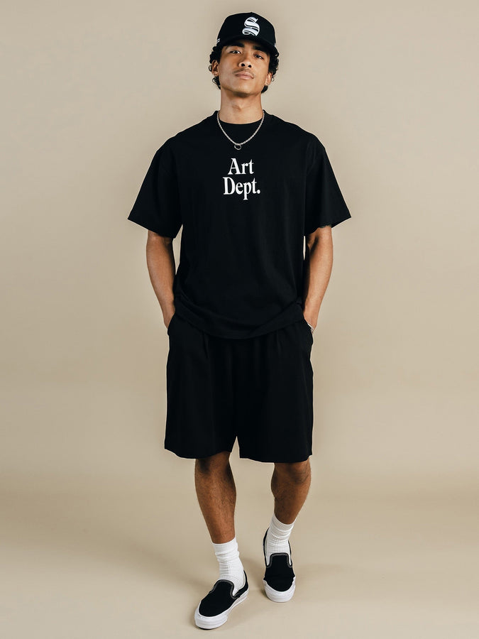 Students Calculus Baggy Slack Pleated Shorts Spring 2026 | BLACK