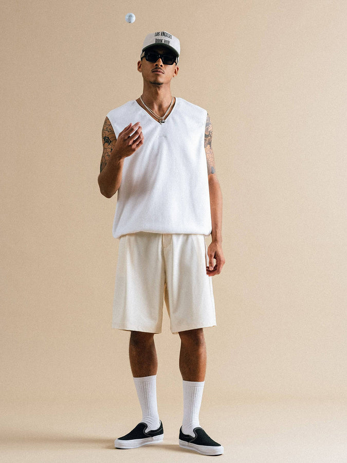 Students Calculus Baggy Slack Pleated Shorts Spring 2026 | CREAM
