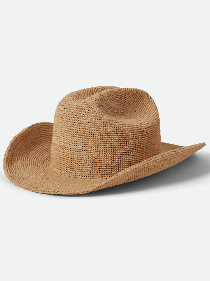 Brixton Odessa Straw Packable Cowboy Hat Spring 2026 | TAN
