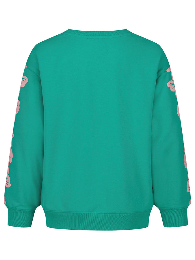 Roxy Hibiscus Oversized Crewneck Sweatshirt (Youth 7-14) Spring 2026 |SEA GREEN (322)
