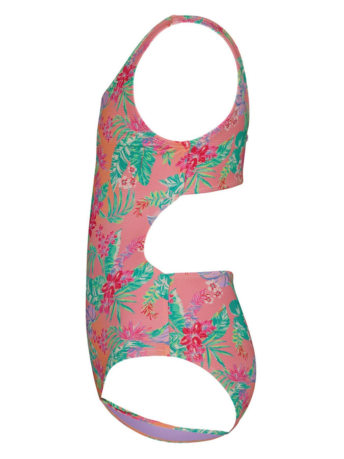 Roxy Coastal Breeze One Piece Swimsuit (Youth 7-14) Spring 2026 | PEACH PINK (668)