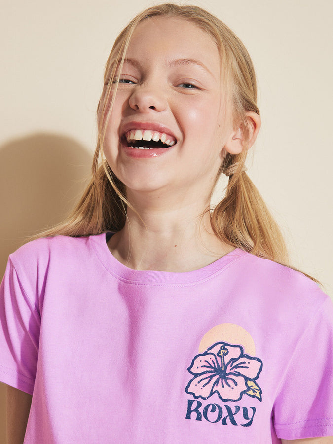 Roxy Board Biscus T-Shirt (Youth 7-14) Spring 2026 | CROCUS PETAL (518)